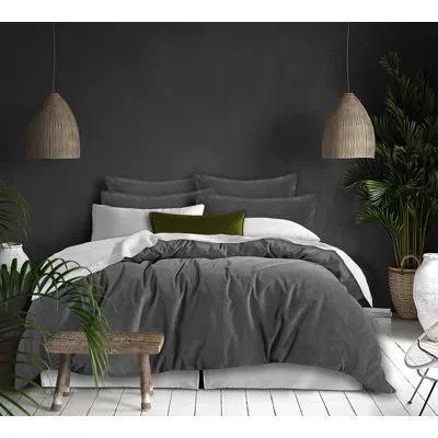 Colcha Linens Microfiber Duvet Cover In Gray