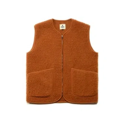 Coldbreaker Camel Fox Wool Vest In Brown