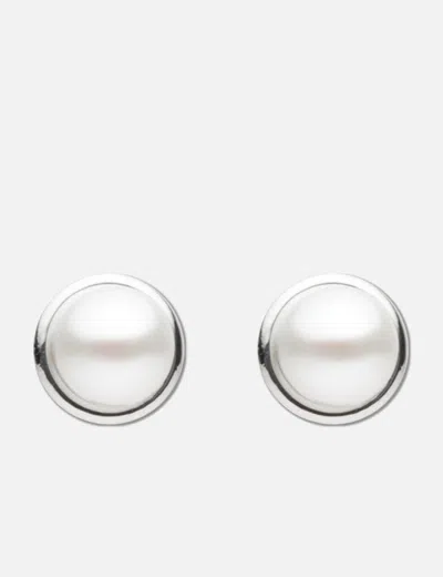 Coldframe Cold White 6mm Pearl Earrings