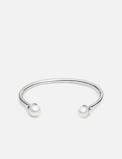 Coldframe Cold White Double Pearl Open Bracelet