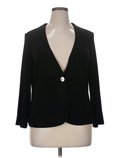 Pre-owned Coldwater Creek 3/4 Sleeve Blouse In Black