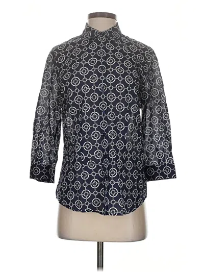Pre-owned Coldwater Creek 3/4 Sleeve Blouse In Blue