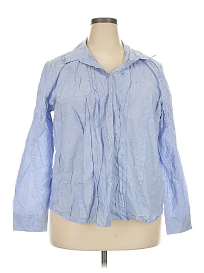 Pre-owned Coldwater Creek 3/4 Sleeve Blouse In Blue