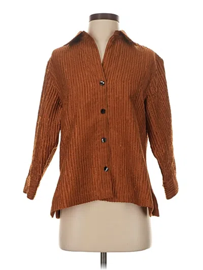 Pre-owned Coldwater Creek 3/4 Sleeve Blouse In Brown