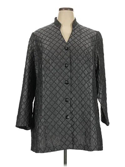 Pre-owned Coldwater Creek 3/4 Sleeve Blouse In Gray