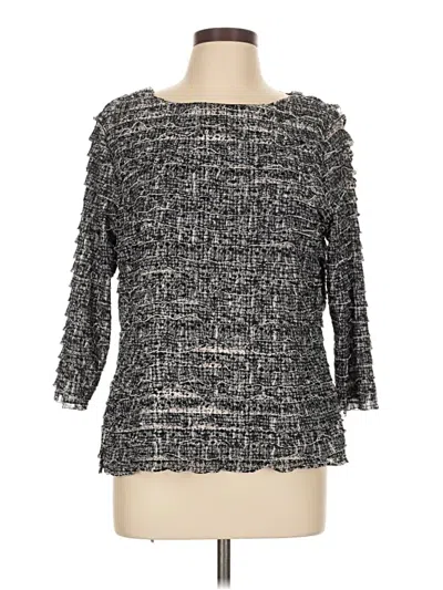 Pre-owned Coldwater Creek 3/4 Sleeve Blouse In Gray