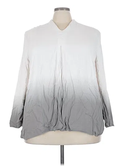 Pre-owned Coldwater Creek 3/4 Sleeve Blouse In Gray