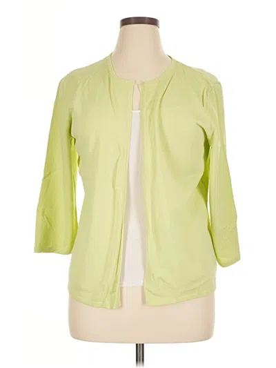 Pre-owned Coldwater Creek 3/4 Sleeve Blouse In Green