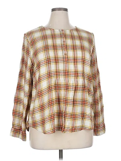 Pre-owned Coldwater Creek 3/4 Sleeve Blouse In Ivory