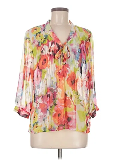 Pre-owned Coldwater Creek 3/4 Sleeve Blouse In Ivory