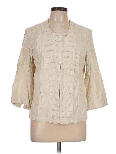 Pre-owned Coldwater Creek 3/4 Sleeve Blouse In Ivory
