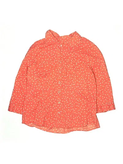 Pre-owned Coldwater Creek Kids' 3/4 Sleeve Blouse In Orange