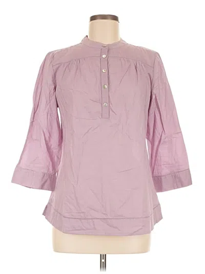 Pre-owned Coldwater Creek 3/4 Sleeve Blouse In Pink