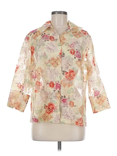 Pre-owned Coldwater Creek 3/4 Sleeve Blouse In White