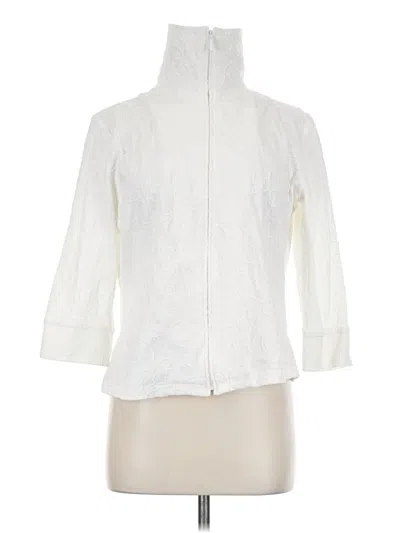 Pre-owned Coldwater Creek 3/4 Sleeve Blouse In White