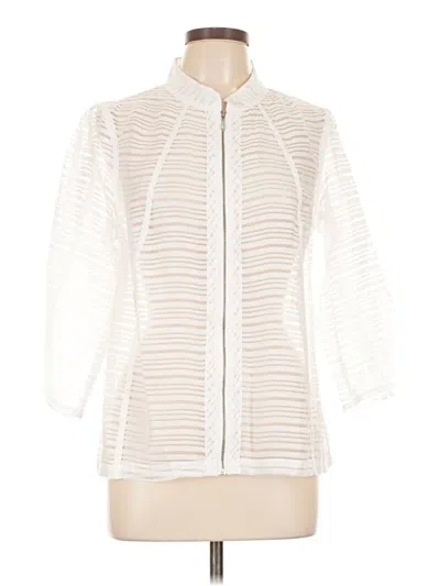 Pre-owned Coldwater Creek 3/4 Sleeve Blouse In White
