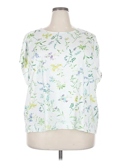 Pre-owned Coldwater Creek 3/4 Sleeve Blouse In White
