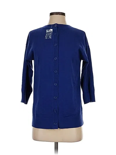Pre-owned Coldwater Creek 3/4 Sleeve Button Down Shirt In Blue