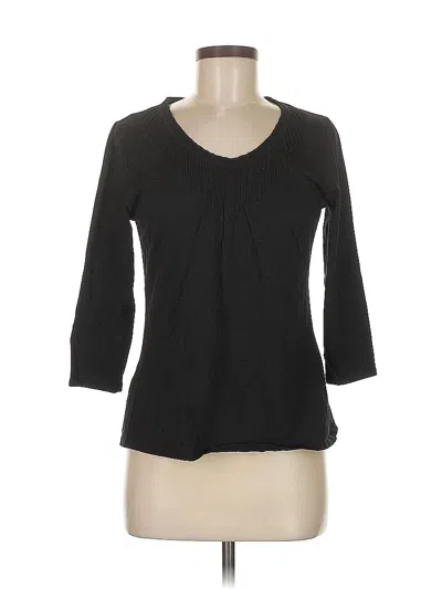 Pre-owned Coldwater Creek 3/4 Sleeve T-shirt In Black