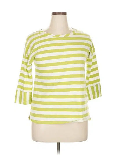 Pre-owned Coldwater Creek 3/4 Sleeve T-shirt In Green