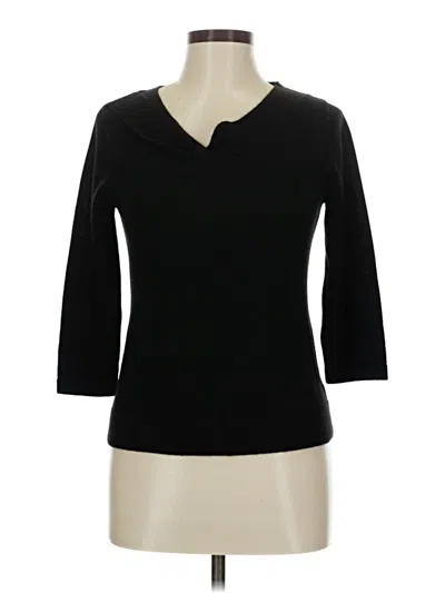 Pre-owned Coldwater Creek 3/4 Sleeve T-shirt In Black