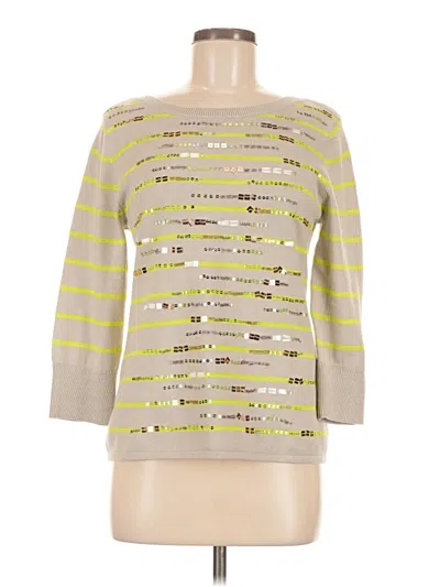 Pre-owned Coldwater Creek 3/4 Sleeve T-shirt In Brown