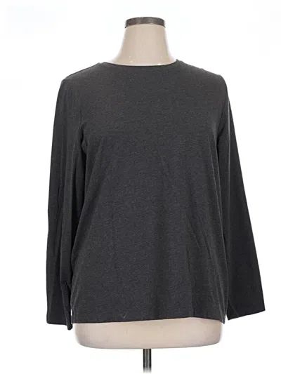 Pre-owned Coldwater Creek 3/4 Sleeve T-shirt In Gray