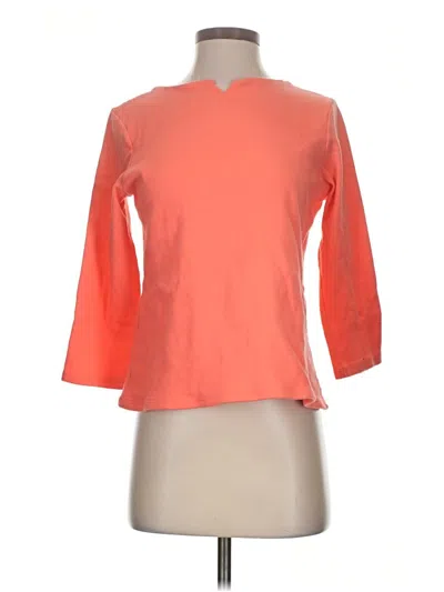 Pre-owned Coldwater Creek 3/4 Sleeve T-shirt In Pink