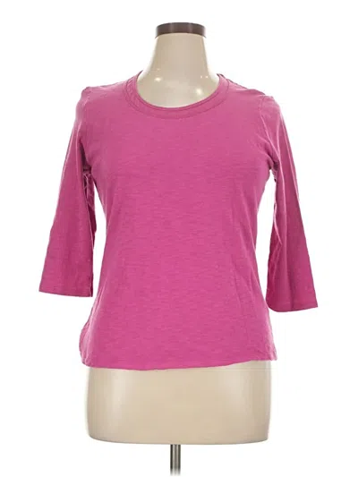 Pre-owned Coldwater Creek 3/4 Sleeve T-shirt In Pink