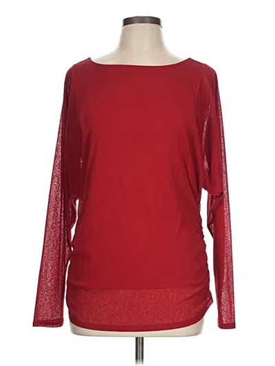 Pre-owned Coldwater Creek 3/4 Sleeve T-shirt In Red