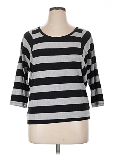 Pre-owned Coldwater Creek 3/4 Sleeve T-shirt In Silver