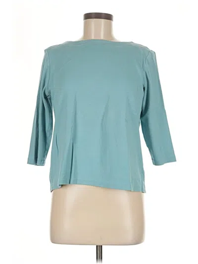 Pre-owned Coldwater Creek 3/4 Sleeve T-shirt In Teal