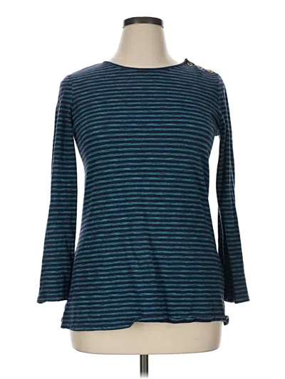 Pre-owned Coldwater Creek 3/4 Sleeve T-shirt In Teal
