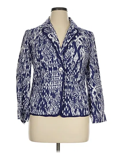 Pre-owned Coldwater Creek Blazer Jacket In Blue