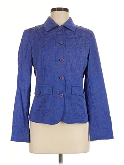 Pre-owned Coldwater Creek Blazer Jacket In Blue