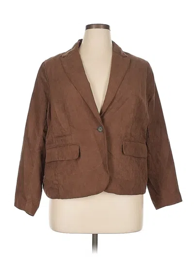 Pre-owned Coldwater Creek Blazer Jacket In Brown