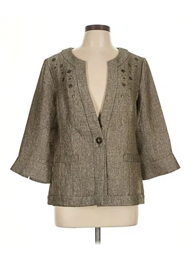 Pre-owned Coldwater Creek Blazer Jacket In Brown