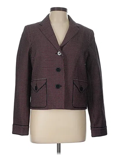 Pre-owned Coldwater Creek Blazer Jacket In Burgundy