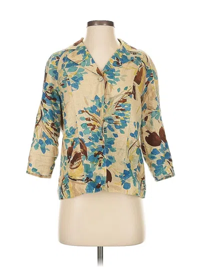 Pre-owned Coldwater Creek Blazer Jacket In Gold