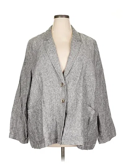 Pre-owned Coldwater Creek Blazer Jacket In Gray
