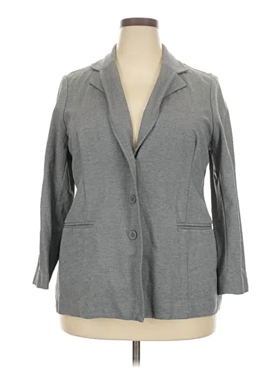 Pre-owned Coldwater Creek Blazer Jacket In Gray