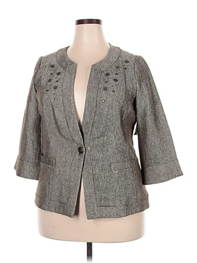 Pre-owned Coldwater Creek Blazer Jacket In Gray