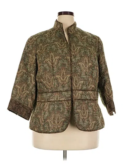 Pre-owned Coldwater Creek Blazer Jacket In Green