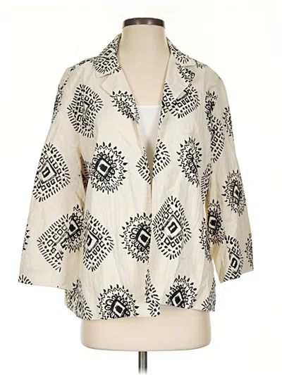 Pre-owned Coldwater Creek Blazer Jacket In Ivory