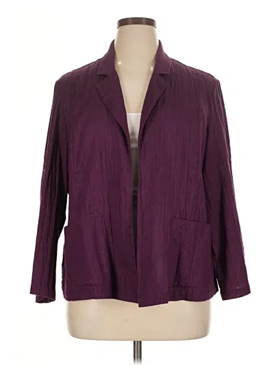 Pre-owned Coldwater Creek Blazer Jacket In Purple