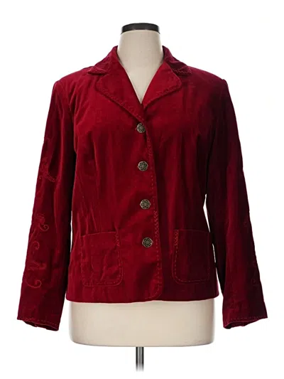 Pre-owned Coldwater Creek Blazer Jacket In Red