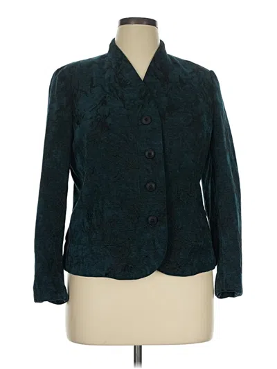 Pre-owned Coldwater Creek Blazer Jacket In Teal