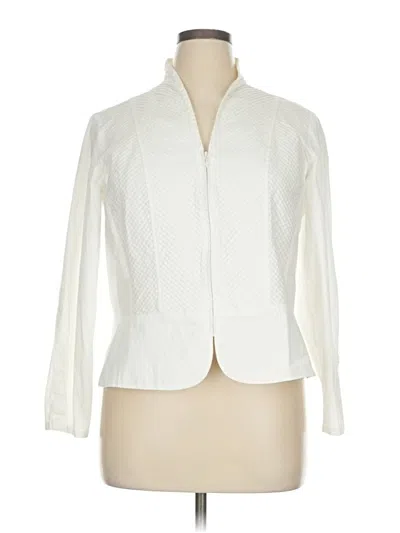 Pre-owned Coldwater Creek Blazer Jacket In White