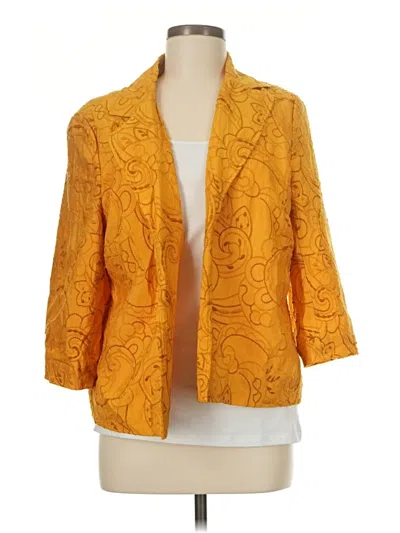 Pre-owned Coldwater Creek Blazer Jacket In Yellow