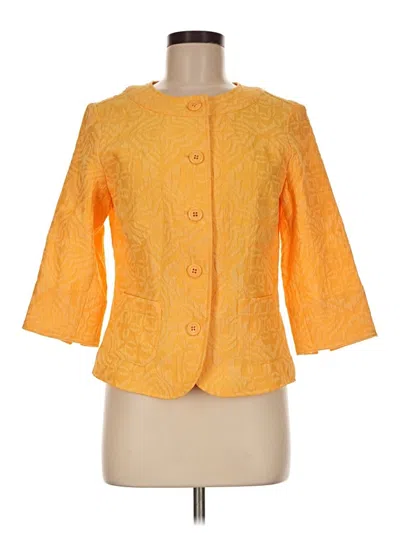 Pre-owned Coldwater Creek Blazer Jacket In Yellow